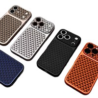 Étui de téléphone magnétique de luxe avec grande fenêtre de visualisation et design triangulaire, porte-cartes PC, pour iPhone 17 Pro Max 16 15 Pro 14 13, finition mate givrée