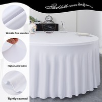 Nappe de table en polyester unie, épaisse, anti-poussière, style européen et américain, universelle quatre saisons, pour table à manger, résistante au soleil