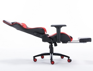 Chaise de jeu Peru Silla <span class=keywords><strong>Gamer</strong></span> en cuir, style course, pour <span class=keywords><strong>PC</strong></span> et bureau, avec repose-pieds, livraison en une seule pièce - Product Image 4