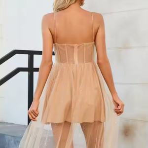 ชุดเดรสลูกไม้สายเดี่ยวประดับคริสตัลวิบวับ ดีไซน์ใหม่ คุณภาพสูง สวยหรู เซ็กซี่ โชว์เอวบาง - Product Image 6