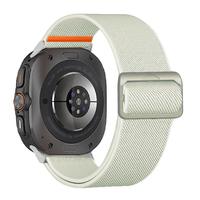 Bracelet de montre en nylon élastique cousu avec boucle magnétique 40 mm 44 mm 46 mm pour Samsung Galaxy Watch Ultra, bracelet sport extensible personnalisé
