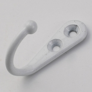 Zinc Alloy Double Hole Wall Hook Rectangle Shape Lightweight Coat Hat Hook For Behind Doors Or Walls Installation - Product Image 4
