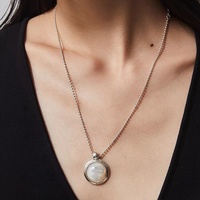Collier pendentif en argent sterling 925, style fluide et léger, pour femme, long, accessoire unique et haut de gamme