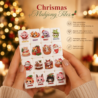 Magnifiques tuiles de Mahjong de Noël de luxe, tuiles de Mahjong américaines pour Thanksgiving, ensemble de tuiles de Mahjong américaines, MOQ 1, tuiles de Mahjong d'Halloween