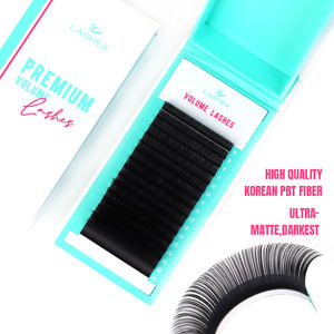 Extensions de <span class=keywords><strong>cils</strong></span> personnalisées avec logo, noir foncé, synthétiques PBT coréens, volume complet, faites à la main, sans cruauté, marque privée, courbure C CC L M - Product Image 5