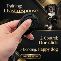 Ensemble de clickers d'agility personnalisés en plastique écologique avec sangle de poignet et dispositifs anti-aboiement pour chiens