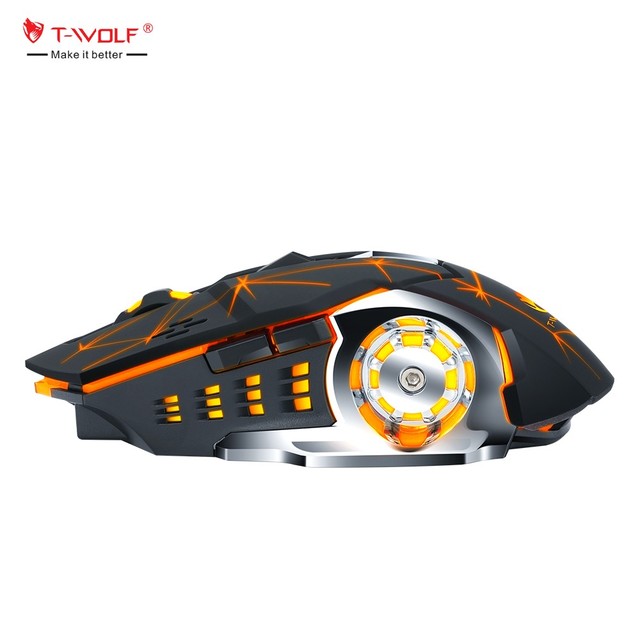 Customized TWOLF Q13 Wireless Mouse Silent Glowing Gaming 2400DPI Mouse Dual Mode Business Wireless Mouse