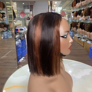 Perruque Bob Droite Populaire SDD, Cheveux Humains Vietnamiens Naturels et Réalistes, Lace Closure 2x6, Courte de 8 Pouces - Product Image 1