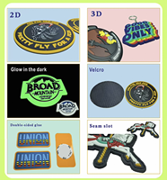 Patchs PVC 3D thermocollants personnalisés avec logo, motifs fleurs, cœurs, étoiles, lettres – Appliques autocollantes en PVC pour chapeaux et sacs
