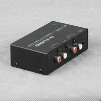 N-Audio AK750s Mini Préamplificateur Phono Audio Professionnel Passif Ultra-Compact en Métal Noir, Sensibilité 102 dB, Garantie 1 An