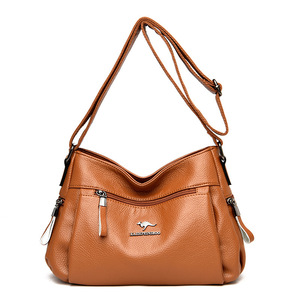 Portable PU <b>Leather</b> Women Shoulder <b>Bags</b> Travel Multi-Layer Classic <b>Soft</b> Surface Vintage - Product Image 2