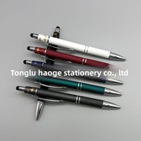 Stylo bille multicolore à mécanisme clic, corps en aluminium, anti-stress, avec fonction tourbillon, options d'encre noire/blanche/rouge, emballé en boîte