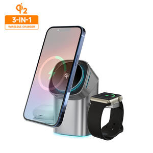 Caricatore Wireless 3 <span class=keywords><strong>in</strong></span> 1 Completamente Automatico Vina <span class=keywords><strong>Tech</strong></span> per iWatch, Stazione di Ricarica Rapida Qi2.0 per iPhone con Ventola - Product Image 5