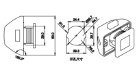 Serrure à bouton-poussoir pour armoire murale, poignée de porte de meuble, serrure de tiroir, serrure à bouton-poussoir pour VR, fournie par Dongguan