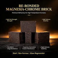 Brique réfractaire en magnésie chromée rebondie sur mesure, haute résistance, résistante à la corrosion, pour régénérateur de cuve en verre