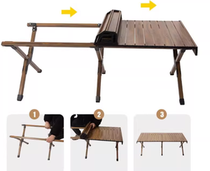 Mesa de comedor moderna de tubo cuadrado de 60 pulgadas para exteriores - Product Image 3