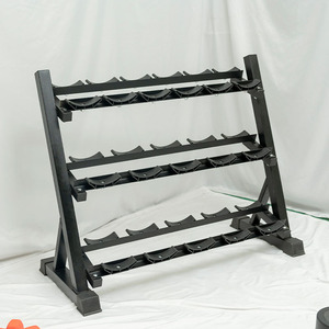 Support de Rangement Pliable en Métal pour Haltères et Kettlebells, Multifonctionnel, pour Salle de Sport à Domicile et Usage Commercial, Étagère de Gymnastique Noire Unisexe - Product Image 2