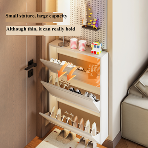 Armadio Portascarpe in Metallo, Scaffale Ultra Sottile per Scarpe, Arredamento per Casa e Hotel - Product Image 6