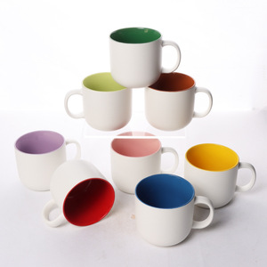 แก้วเซรามิกสองสี ดีไซน์เรียบง่าย ความจุเยอะ เหมาะสำหรับใช้ในบ้าน ไอเดียของขวัญ - Product Image 1