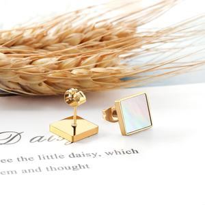 Pendientes de Acero Inoxidable 316L, Tipo Broche, Color Dorado, para Mujer, Venta al por Mayor - Product Image 5