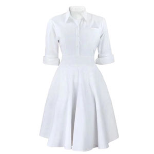 Uniforme de Hospital chino bata de laboratorio médico Scrubs chaqueta de mujer uniforme de enfermera tela de sarga 60% poliéster 35% algodón 5% - Product Image 1
