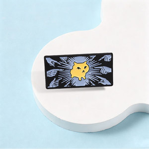 Pin de esmalte de gato amarillo lindo rodeado por dedos apuntando, broche de gato con gesto humorístico de acusación, insignia para bolso, regalo de joyería para amigos - Product Image 2