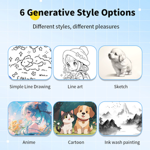 Mini imprimante AI pour enfants, imprimante portable sans encre Bluetooth pour l'apprentissage et le dessin créatif des étudiants - Product Image 4