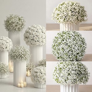 Artificial Gypsophila Flower Ball <b>Wedding</b> Centerpiece Home Table Decorative <b>Ornament</b> for Bridal Shower Decoration - Product Image 4
