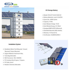 Sistema de Almacenamiento de Energía Solar Híbrido Personalizado de 80 kVA, 100 kVA, 150 kVA, 200 kVA, 250 kVA, 1000 V, 50/60 Hz, Trifásico para Techos Comerciales - Product Image 3