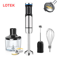Mixeur à main portable rechargeable à vitesse variable, 2 vitesses, commande par bouton-poussoir, pour écraser la glace