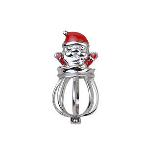 จี้สร้อยคอเงินแท้ S925 รูปซานตาคลอส สำหรับงาน DIY เครื่องประดับแฟชั่น พร้อมฐานใส่ไข่มุกแบบไม่มีตา 8-11 มม. รุ่น 2836 - Product Image 5