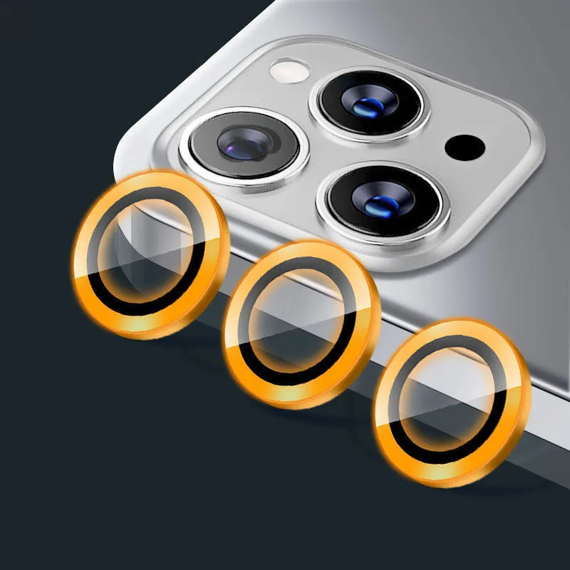 Film Pelindung Lensa Ponsel Bercahaya Cincin Pelindung Lensa Ponsel Bercahaya untuk Iphone 13 12 11 Pro Max