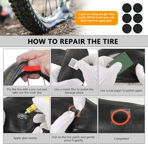 Kit de Herramientas de Emergencia Universal para Vehículos, Motocicletas y Automóviles, Reparación de Neumáticos Pinchados, Herramienta para Neumáticos sin Cámara - Product Image 6