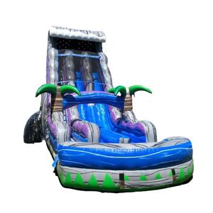 Tobogán Acuático Inflable de <span class=keywords><strong>PVC</strong></span> de Grado Comercial Personalizado, Color Mármol Morado, Toboganes Acuáticos Inflables para Fiestas de Adultos en Venta - Product Image 2