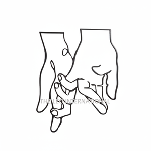 Forme de main Design fer métal décoratif aspect luxe décoration murale artisanat art mural fantaisie mural - Product Image 1