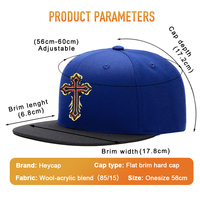 Casquette à visière plate en mélange de laine et d'acrylique durable, coque rigide structurée, respirante, performance athlétique, réglable avec fermeture snapback