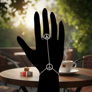 Pulsera de plata de la paz con diseño de esclavo, brazalete de anillo turco hecho a mano, venta al por mayor - Product Image 3