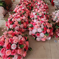 Offre Spéciale – Grandes compositions florales de 50 cm, 60 cm, 70 cm, 80 cm pour centres de table de mariage – Fleurs en soie couleur champagne + boule