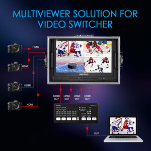 Moniteur de diffusion LCD en aluminium SEETEC ATEM156-CO 15,6 pouces, prise en charge 4K HDMIx4, vision du réalisateur, mixage, garantie 1 an, fournisseur OEM - Product Image 3