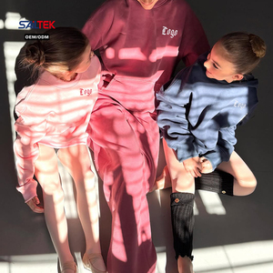 Felpe con cappuccio personalizzate da <span class=keywords><strong>donna</strong></span>, pullover in pile con spalle scese, tinta unita, vestibilità ampia, maglione oversize da <span class=keywords><strong>donna</strong></span>, felpa con collo alto da <span class=keywords><strong>donna</strong></span> - Product Image 6