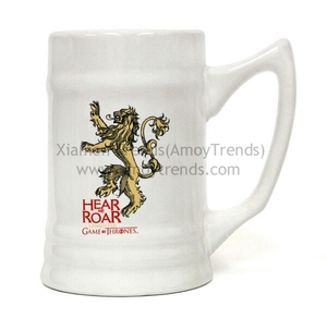 Mug à bière grand format avec le slogan « Winter Is Coming » de la famille Stark et « Hear Me Roar » de la famille <span class=keywords><strong>Targaryen</strong></span>, inspiré de Game of Thrones. - Product Image 4