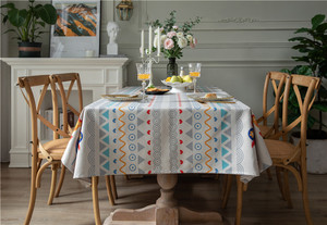 Nappe Hermine rectangulaire 100% coton 60 x 90 pouces, nappe réutilisable décorative pour salle à manger, cuisine - Product Image 5