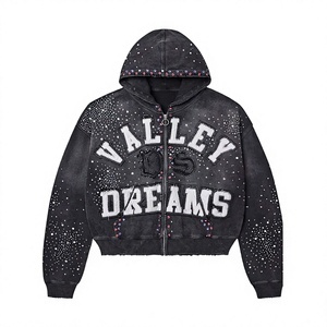 Nouvelle Arrivée 2026 – Sweat à Capuche Zippé Homme Hiver 360g en Molleton 100% Coton Respirant, Style Y2K Personnalisé avec Broderie, Collection Streetwear - Product Image 3