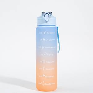 ขวดน้ำพลาสติกแบบพกพา ขนาด 750 มล. ปลอดสาร BPA ลายไล่สี  พร้อมข้อความสร้างแรงบันดาลใจ สำหรับเล่นกีฬา - Product Image 6