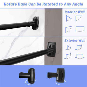 Tringle de <span class=keywords><strong>douche</strong></span> incurvée réglable tringle à <span class=keywords><strong>rideau</strong></span> de <span class=keywords><strong>douche</strong></span> extra large, antirouille, tringle à <span class=keywords><strong>rideau</strong></span> de <span class=keywords><strong>douche</strong></span> incurvée pour salle de bain, besoin de percer - Product Image 3
