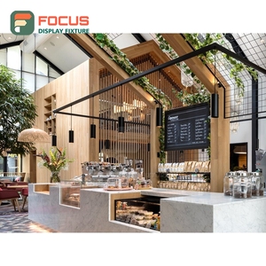 High Capacity Cafe Service Counter Tempered Glass Panel Barista Service Zone Commercial Cafe Counter - Product Image 5