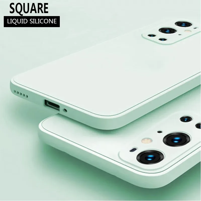 Original Square Liquid Silicone Case For Oneplus 7 8 9 Pro Soft Phone Cover For One Plus 6 6T 5 5T 7T 9R 1+9 Pro Oneplus 8T Case