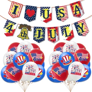 Amerikaanse Onafhankelijkheidsdag Themafeest Decoratie Levert Nationale Dag Vlag Balloncake Invoegen Huisfeestartikelen KK034-B