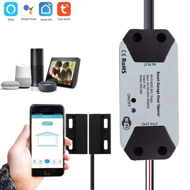 TUYA Smart Alexa Google Ifttt Remote Controlled Intelligent Voice Control Automatic Wifi Garage Door Opener