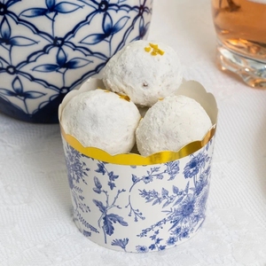 Ensemble de vaisselle jetable DAMAI sur le thème floral bleu pour fête, assiettes en papier, serviettes, gobelets, ensembles d'assiettes en papier, vaisselle - Product Image 5